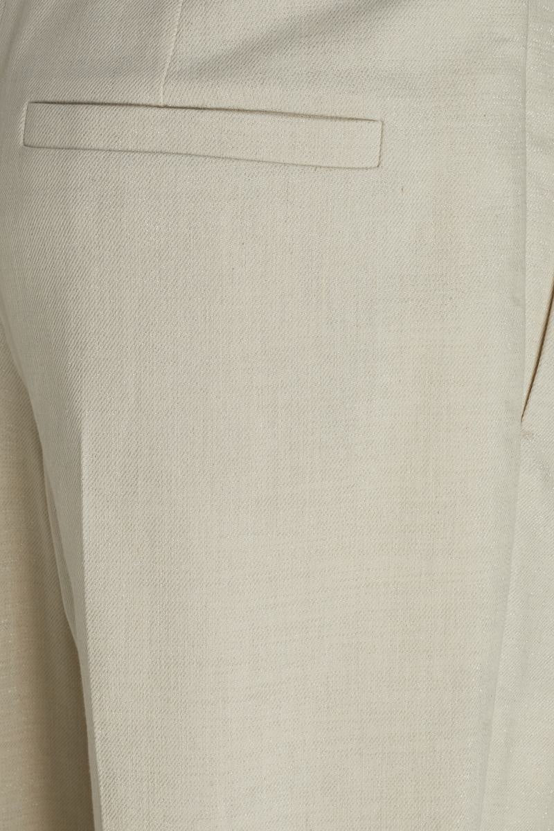 Brunello Cucinelli Beige Cotton Dress Pants