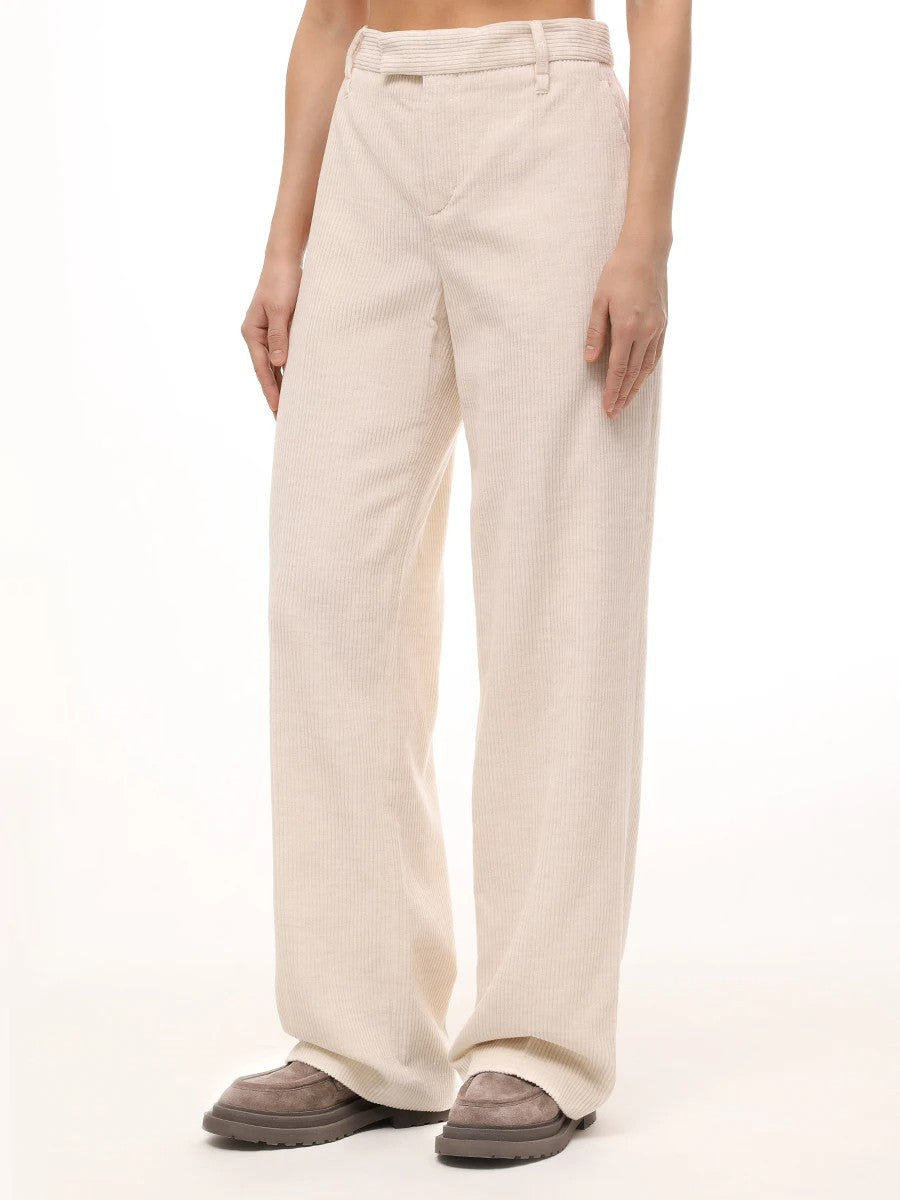 Brunello Cucinelli Beige Viscose Casual Pants