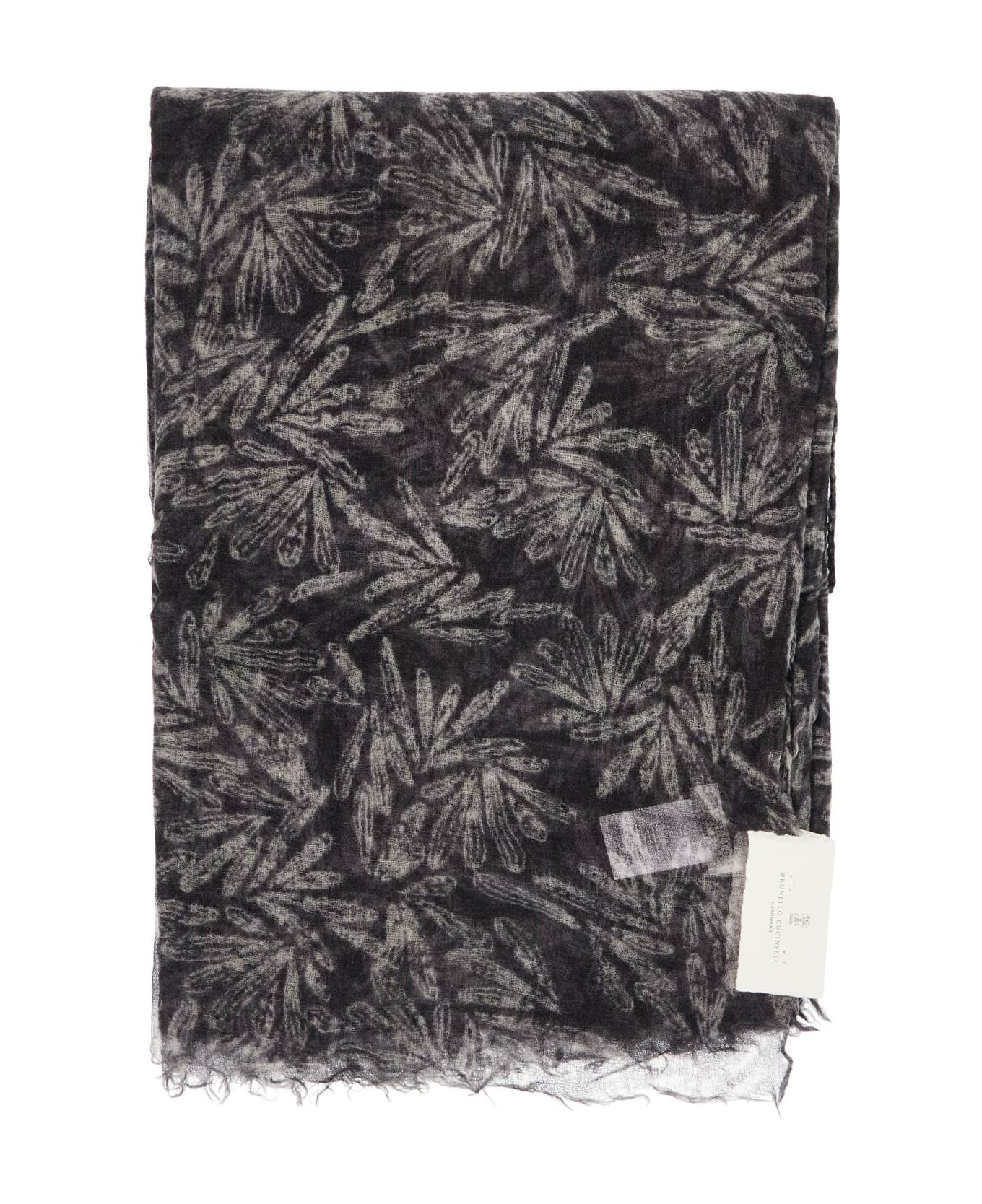 Brunello Cucinelli Gray Cashmere Scarf