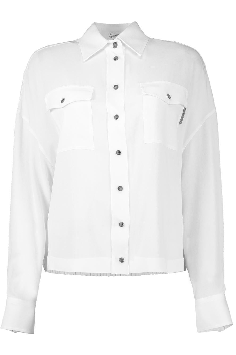 Brunello Cucinelli Natural Silk Shirt