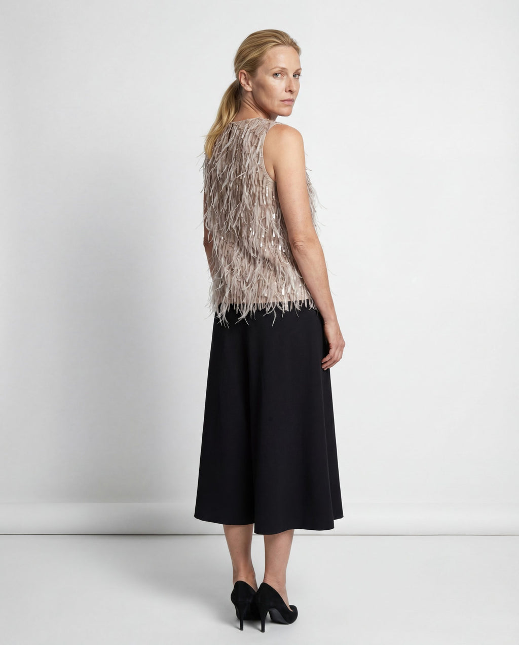 Brunello Cucinelli Beige Silk Cocktail Dress