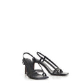 Brunello Cucinelli Black Leather Stiletto Heel Sandals