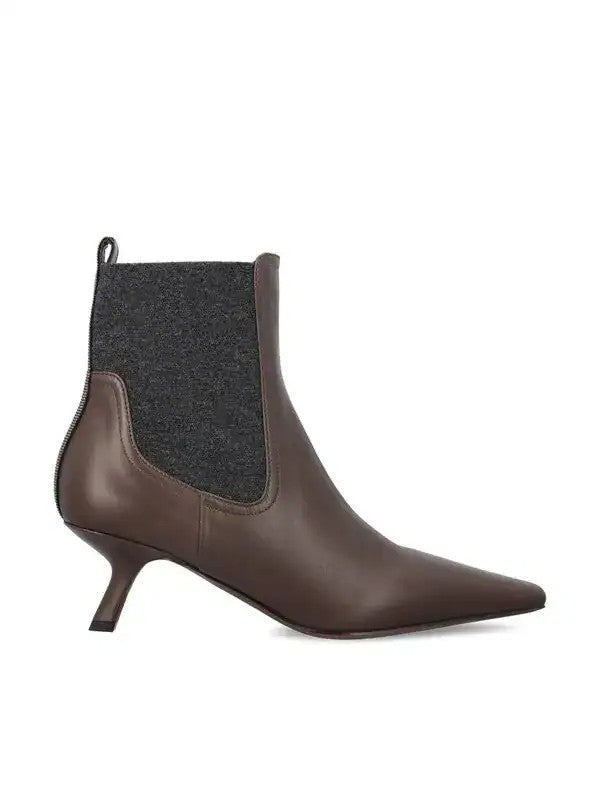 Brunello Cucinelli Brown Leather Chelsea Boots