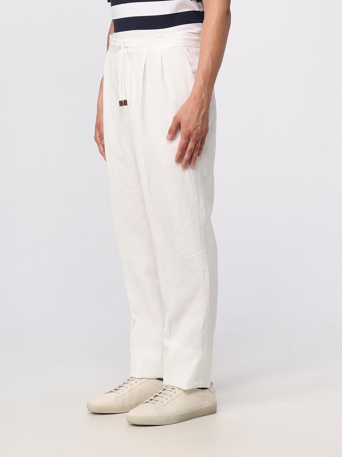 Brunello Cucinelli Beige Linen Casual Pants