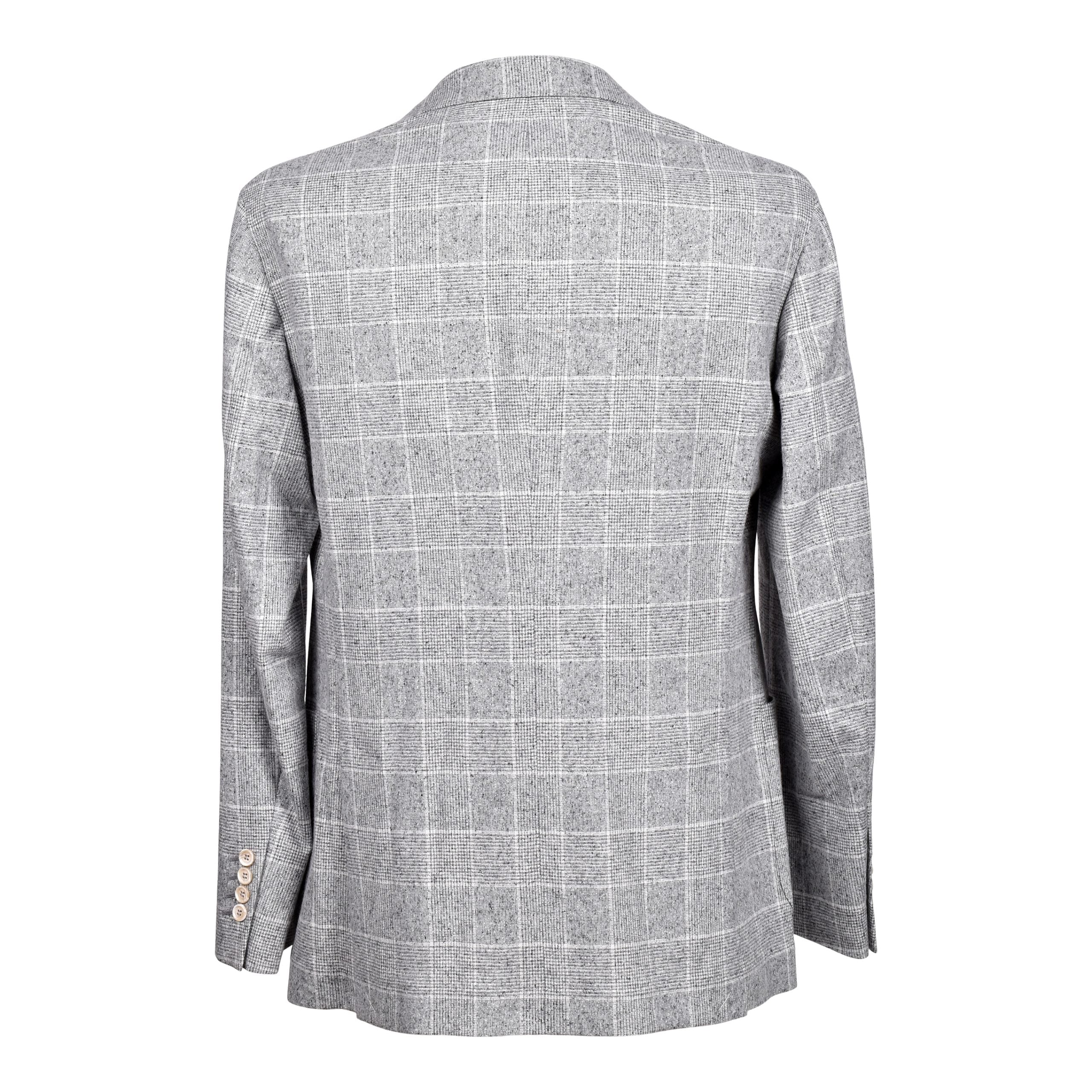 Brunello Cucinelli Gray Silk Blazer
