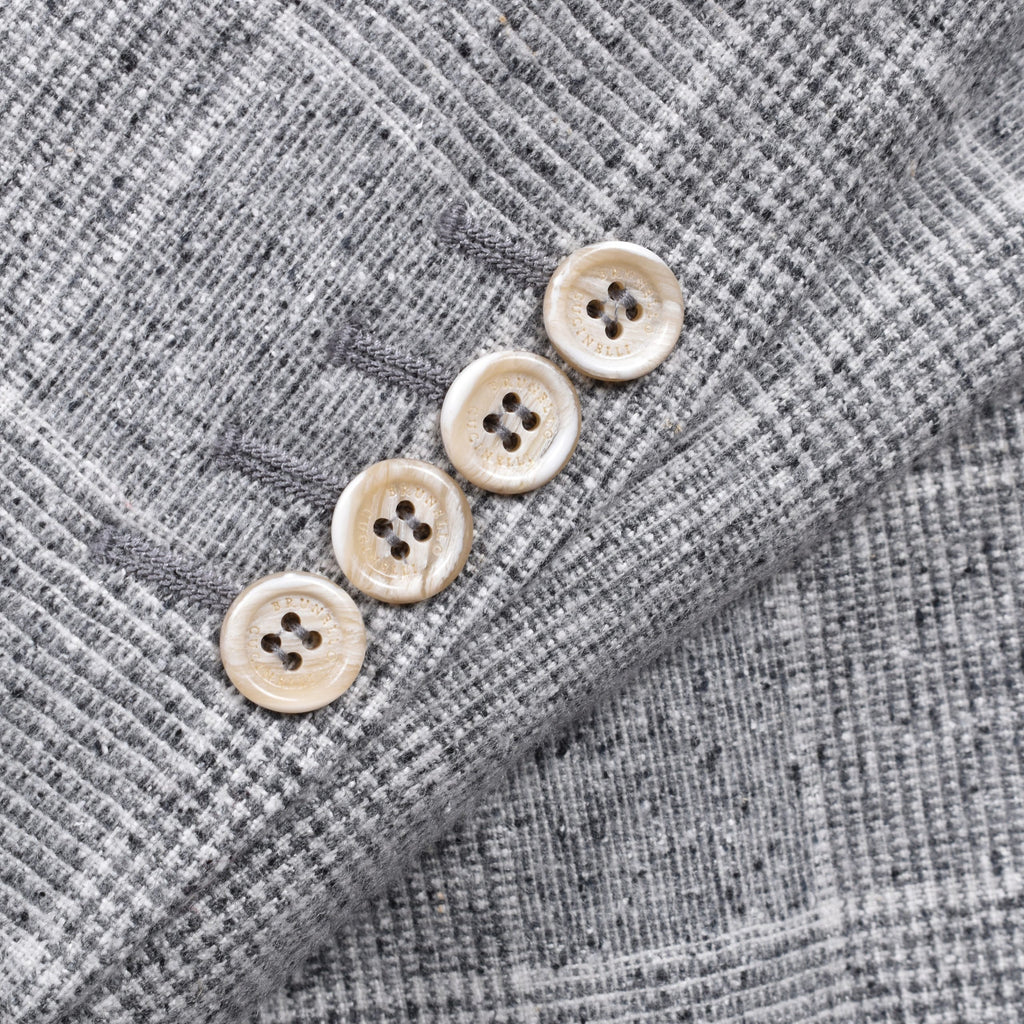 Brunello Cucinelli Gray Silk Blazer