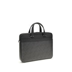 Ferragamo Gray Calf Leather Bos Taurus Briefcase