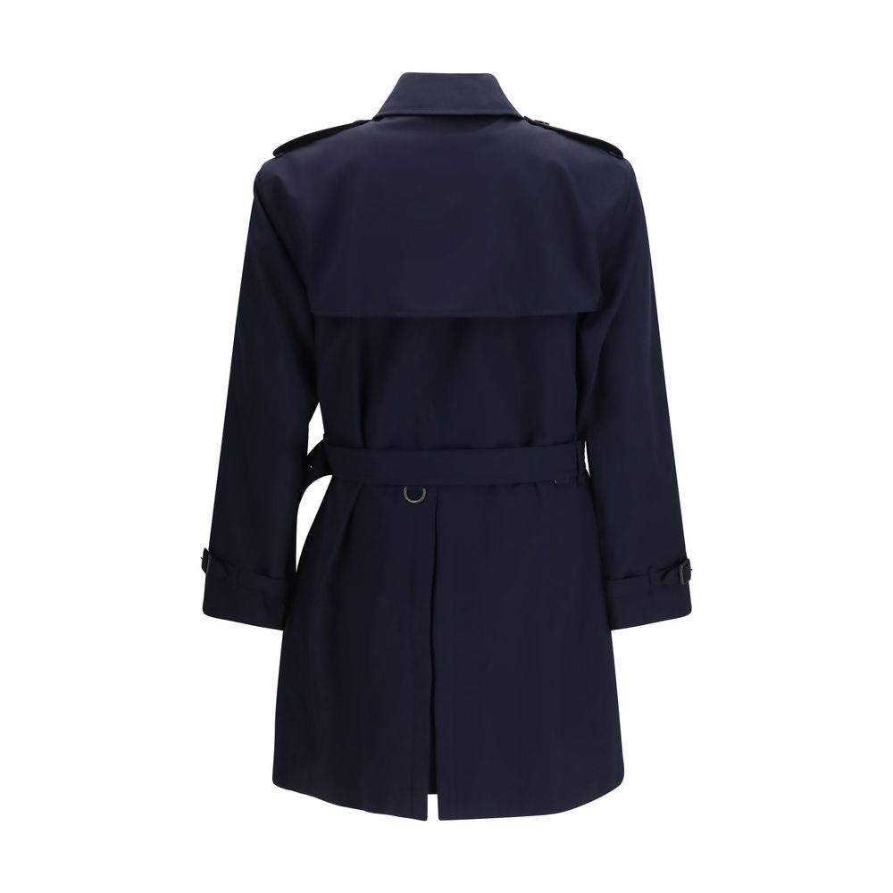 Burberry Blue Cotton Trench Coat