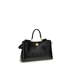 Dolce & Gabbana Black Calf Leather Bos Taurus Handbag