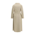 'S Max Mara Beige Fleece Wool Coat
