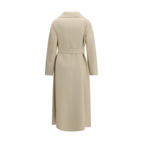'S Max Mara Beige Fleece Wool Coat