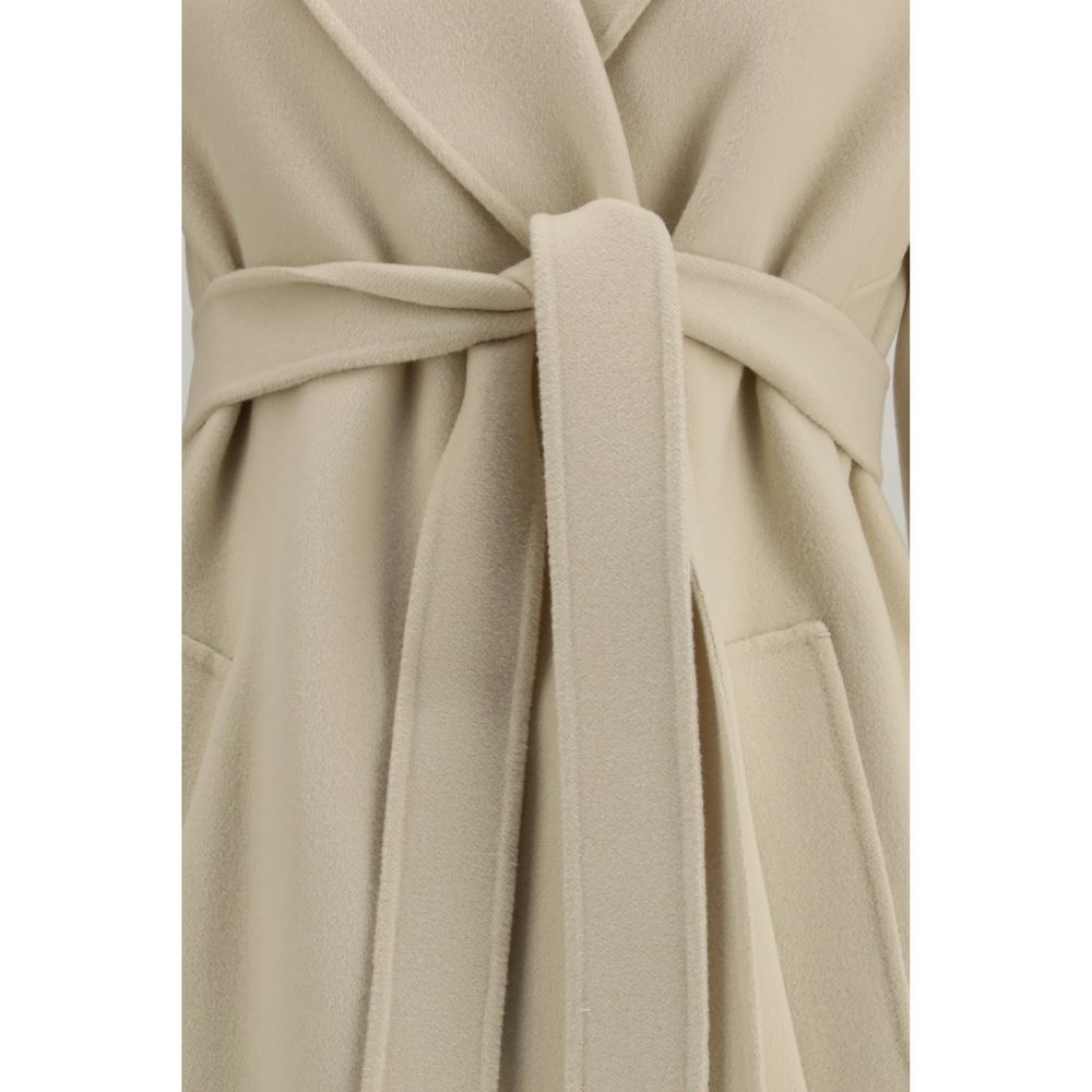 'S Max Mara Beige Fleece Wool Coat