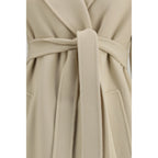 'S Max Mara Beige Fleece Wool Coat