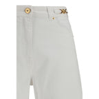 Versace White Cotton Straight-Leg Jeans