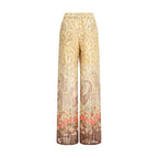 Valentino Multicolor Silk Casual Pants
