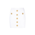 Balmain White Polyester Mini Skirt