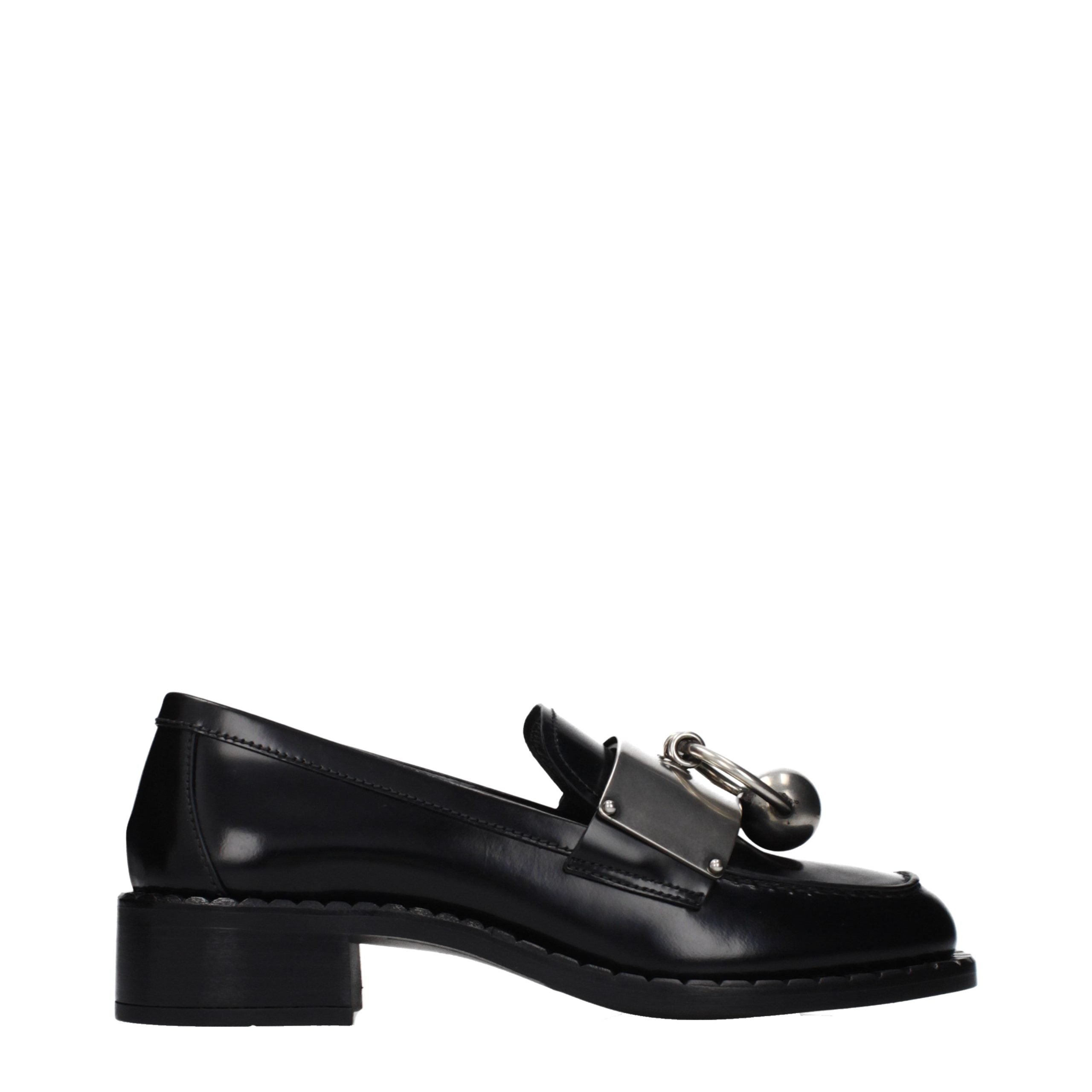 Prada Black Leather Slip-On Loafers