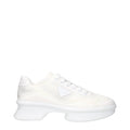 Prada White Fabric Athletic Sneakers