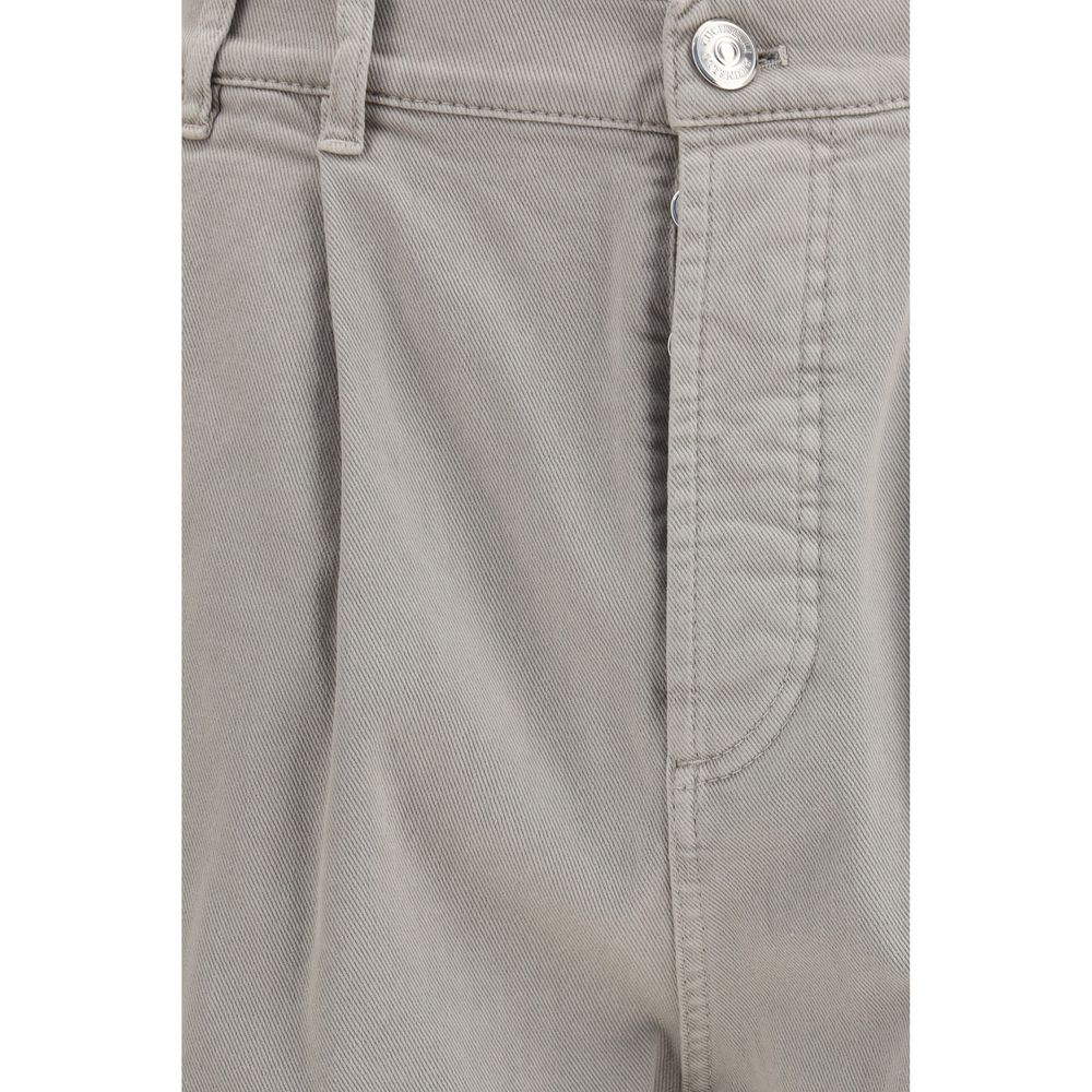 Brunello Cucinelli Brown Cotton Casual Pants