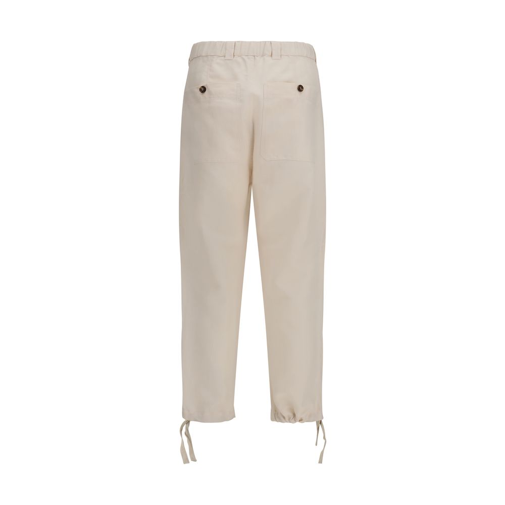 Brunello Cucinelli Beige Linen Casual Pants