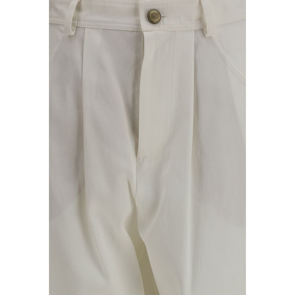 Brunello Cucinelli Beige Silk Casual Pants