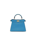 Fendi Blue Calf Leather Bos Taurus Handbag