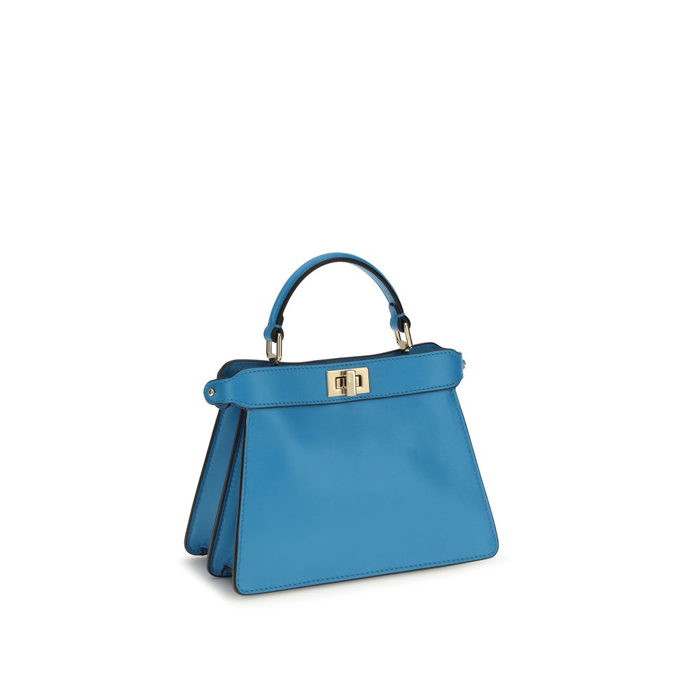Fendi Blue Calf Leather Bos Taurus Handbag