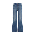 Chloé Blue Cotton Flared Jeans