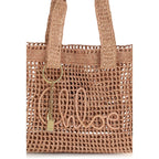 Chloé Beige Raffia Shoulder Bag