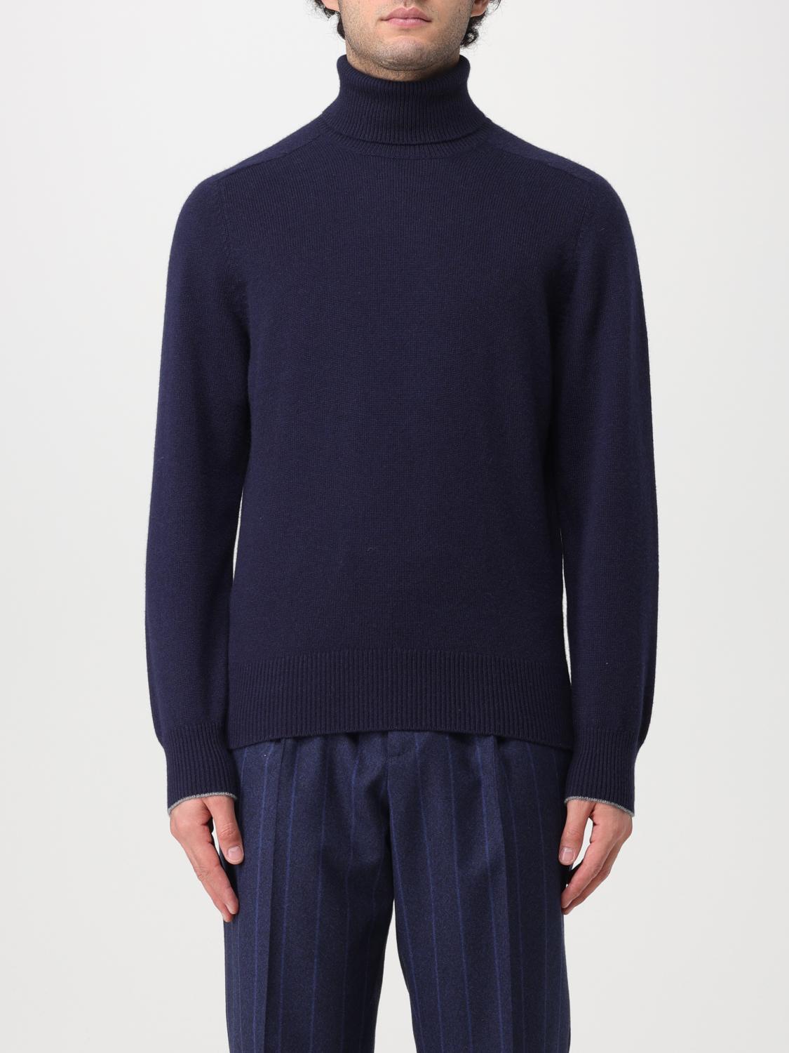 Brunello Cucinelli Blue Cashmere Turtleneck