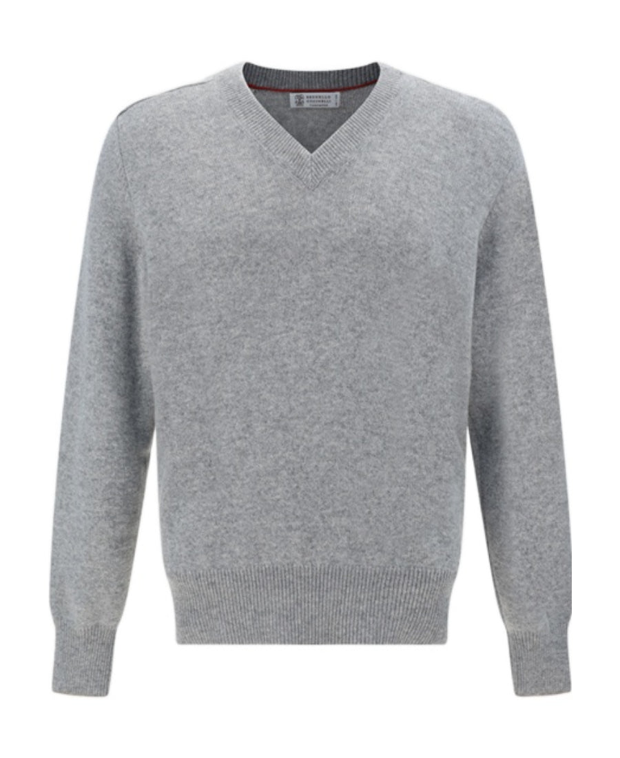 Brunello Cucinelli Gray Cashmere Sweatshirt