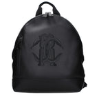 Roberto Cavalli Black Leather Backpack