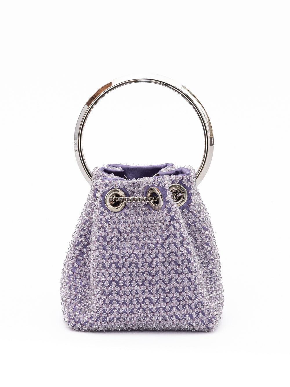 Jimmy Choo Light Purple Bon Bon Micro Crystals Bucket