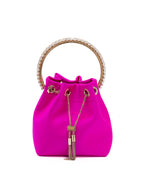 Jimmy Choo Fuchsia Bon Bon Satin Bucket