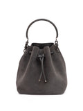 Jimmy Choo Dark Grey Bon Bon Suede Bucket
