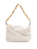 Jimmy Choo White Diamond Hobo Leather Shoulder Bag