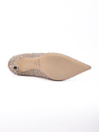Jimmy Choo Light Bronze Crystal Love 85 Pumps
