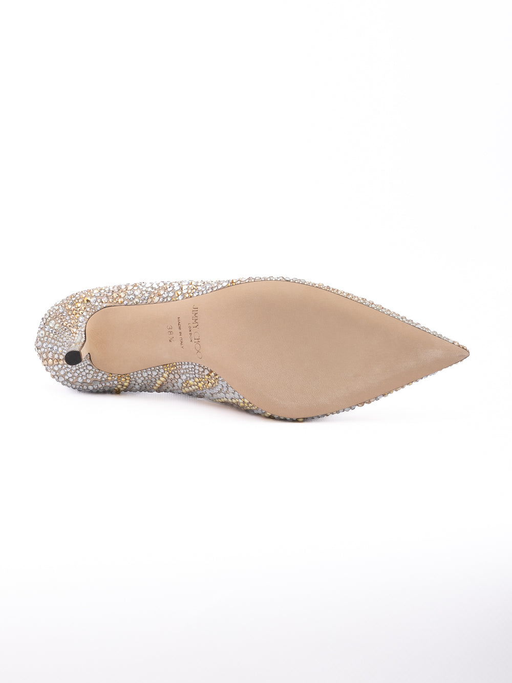 Jimmy Choo Gold Mix Crystal Love 85 Pumps