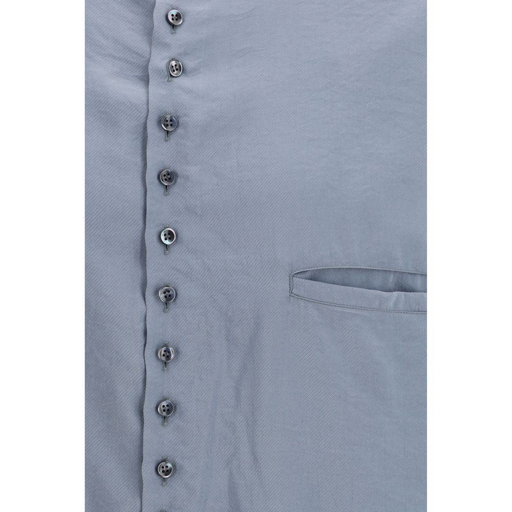 Giorgio Armani Gray Silk Shirt