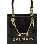 Balmain Black Calf Leather Bos Taurus Shoulder Bag