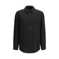 Giorgio Armani Black Viscose Dress Shirt