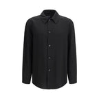 Giorgio Armani Black Viscose Dress Shirt