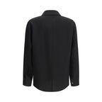 Giorgio Armani Black Viscose Dress Shirt