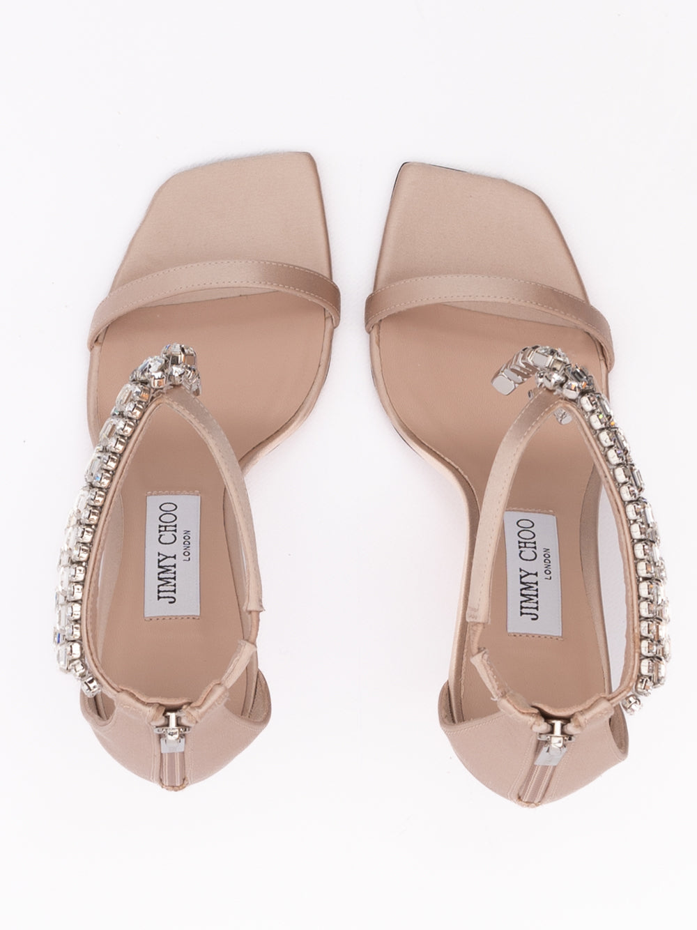 Jimmy Choo Powder Pink Satin Verity 100 Sandals