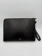 Versace VERSACE LA MEDUSA Signature Leather Clutch