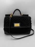 Dolce & Gabbana DOLCE & GABBANA Sicily Python and Macramé Handbag