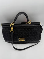 Dolce & Gabbana DOLCE & GABBANA Sicily Python and Macramé Handbag