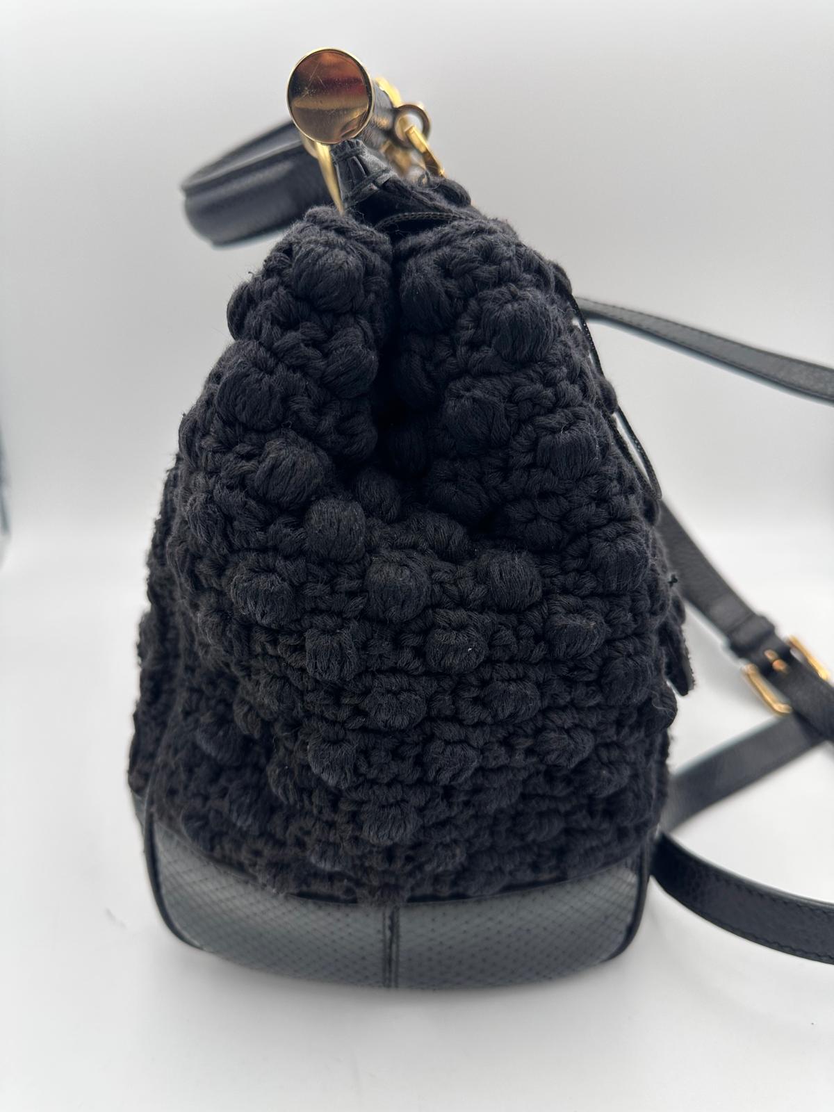 Dolce & Gabbana DOLCE & GABBANA Sicily Python and Macramé Handbag