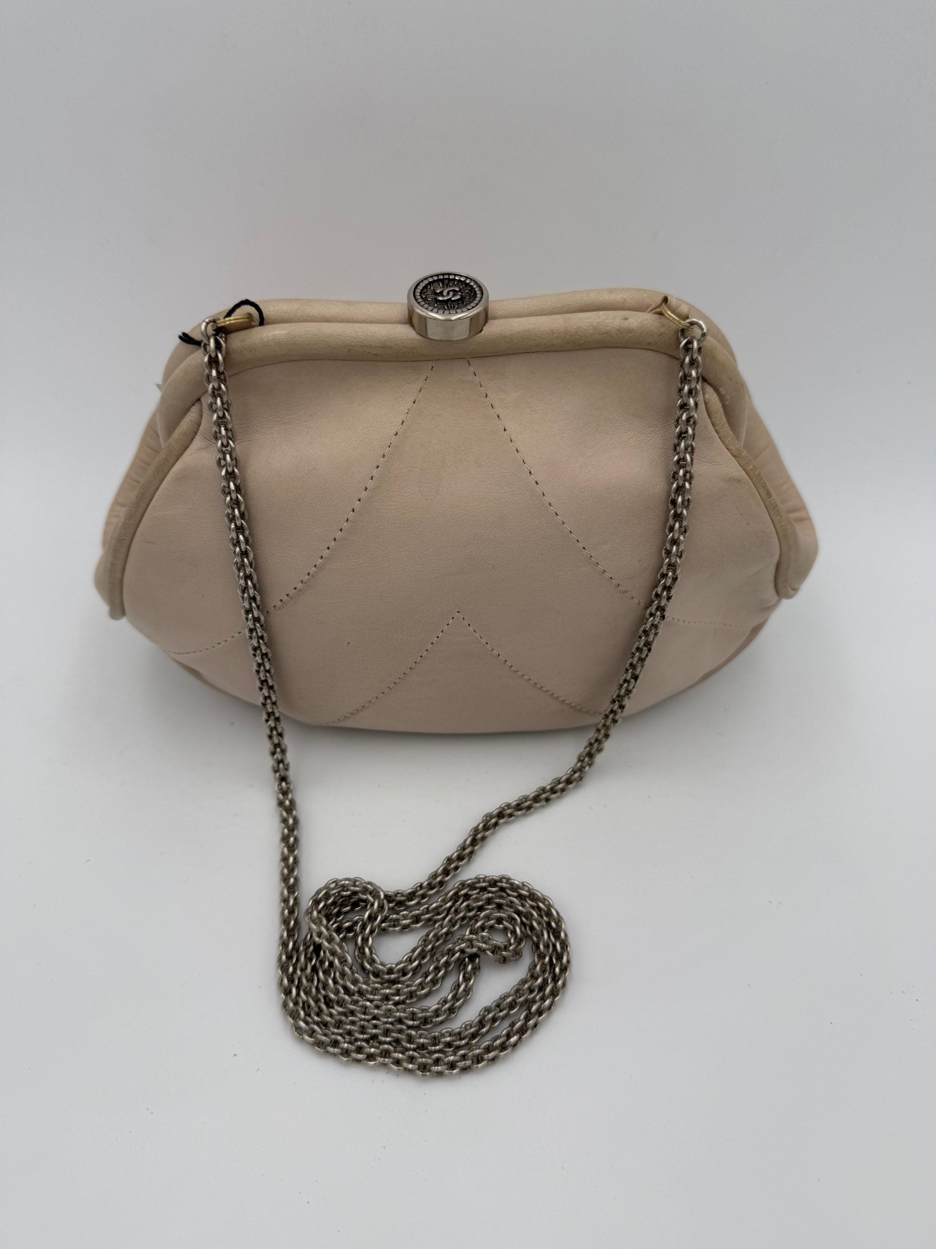 Chanel CHANEL Pochette with Hidden Chain Handbag