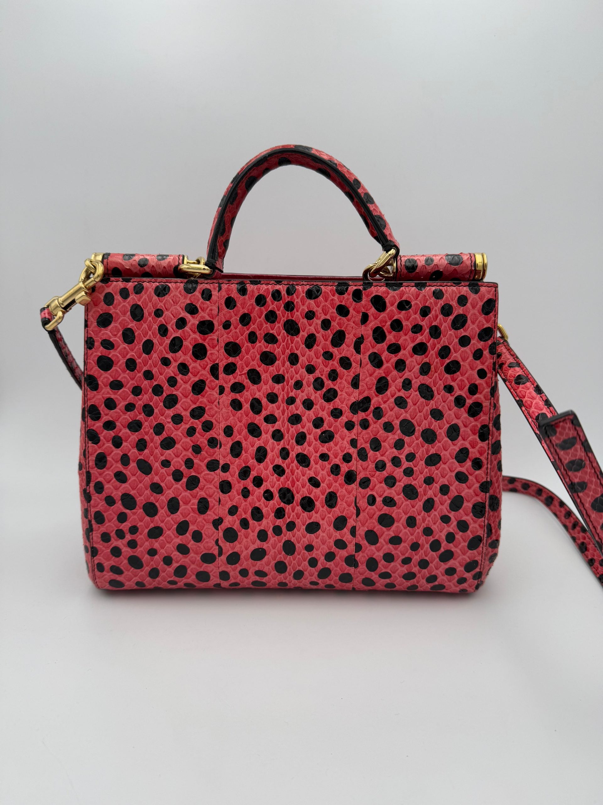 Dolce & Gabbana DOLCE & GABBANA Sicily in Reptile Skin Handbag